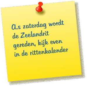 A.s zaterdag wordt de Zeelandrit gereden, kijk even in de rittenkalender